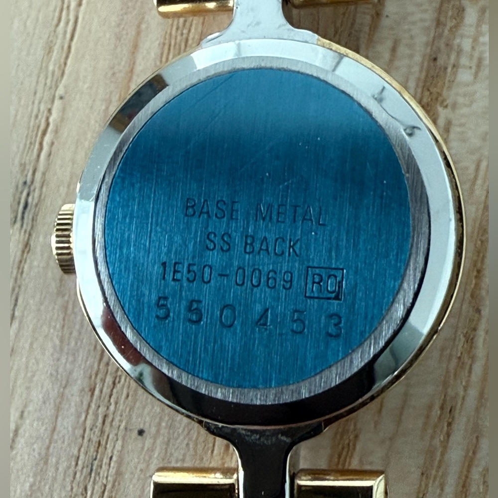 Lassale Rare Diamond Vintage Ladies Watch Gold Plated Bracelet Case Black Dial - Picture 10 of 16